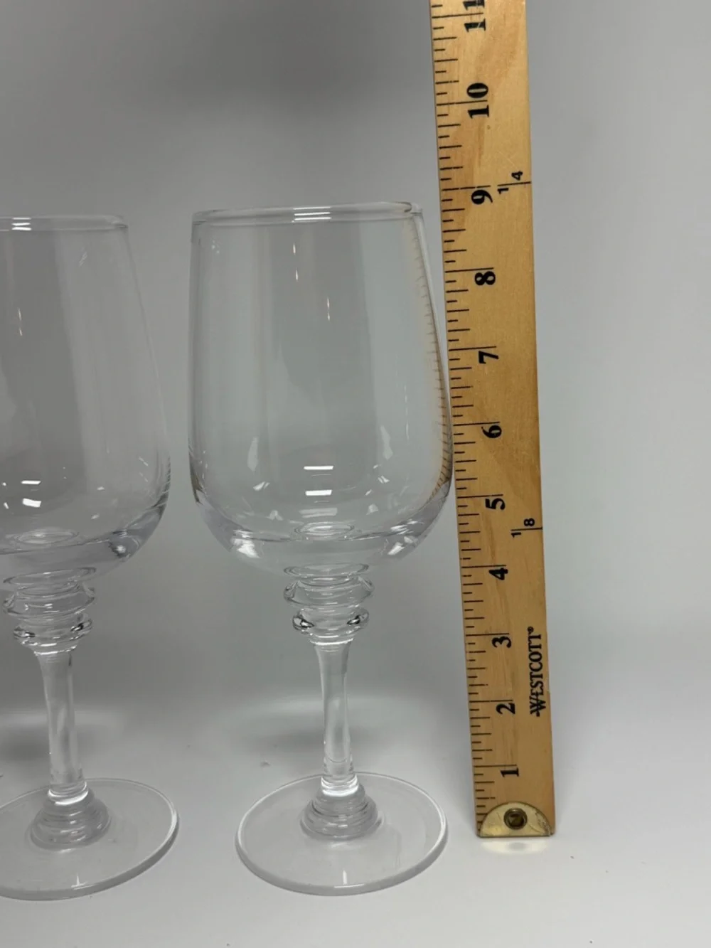Set of 2 Pottery Barn Claro Stemmed Wine Glasses Goblets